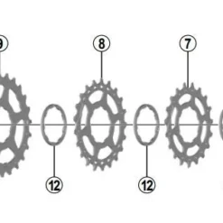 SHIMANO Distanzring Y1VN02000 Für CS-M7000 SLX 11-fach Kassette