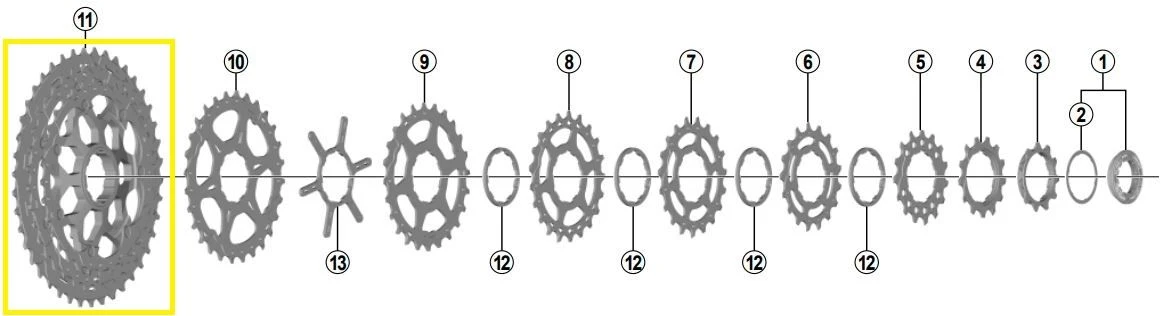 SHIMANO Ritzel-Einheit für SLX 11-fach CS-M7000 Kassette SHIMANO Ritzel-Einheit Für SLX 11-fach CS-M7000 Kassette -Shimano Fahrradladen shimano ritzel einheit cs