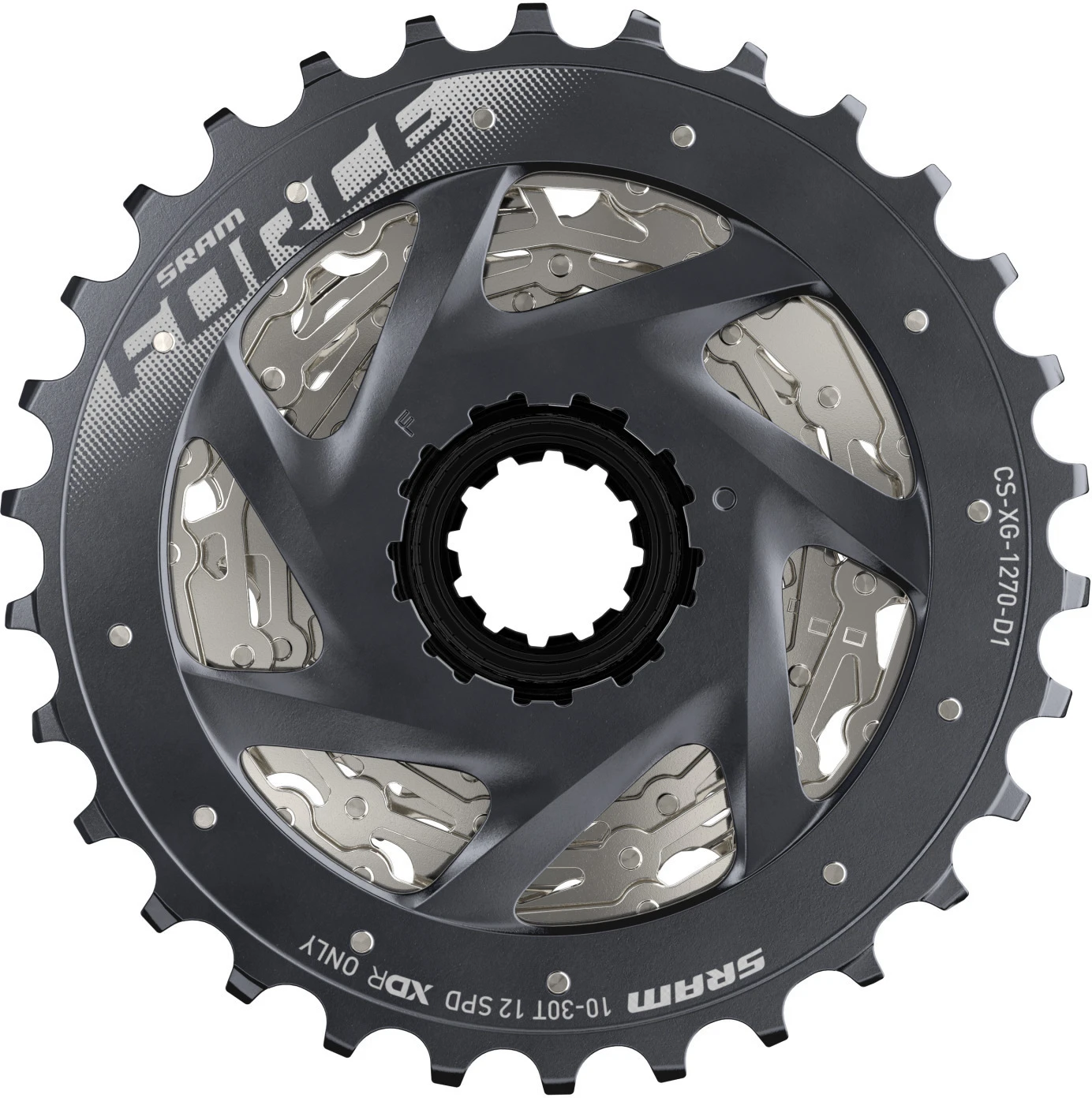 SRAM-Force XG-1270 12-Fach Kassette - 10-30 Zähne SRAM-Force XG-1270 12-Fach Kassette - 10-30 Zähne -Shimano Fahrradladen sram force xg 1270 12 fach kassette rueckseite